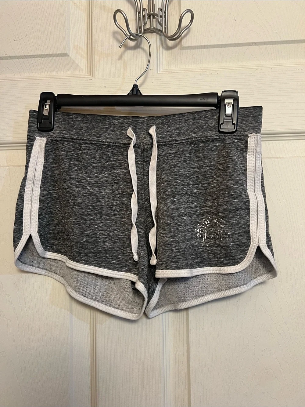 Justice Dark Heather Gray Athletic Shorts with White Trim